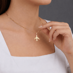 Pingente Avião De Ouro 18K 19MM