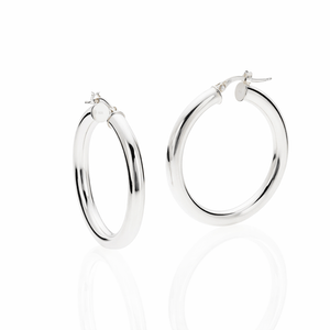 Brinco de Prata 925 Argola de 35MM