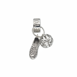 Pingente Esportivo De Prata 925 Bola de Vôlei e Tênis
