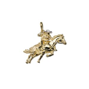 Pingente De Ouro 18K Country CowGirl