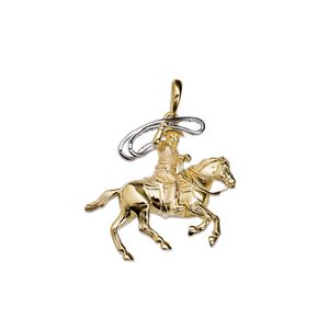 Pingente De Ouro 18K Country CowBoy