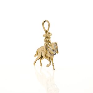 Pingente Cavalo Country Em Ouro 18K