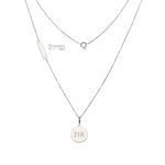 Colar Em Prata 925 Medalha 21K Com Placa Personalizada