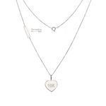 Colar De Prata 925 Coração 10K Com Placa Personalizada