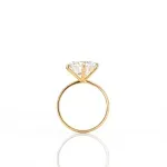 Anel Solitário De Ouro 18K Com Moissanite 12mm