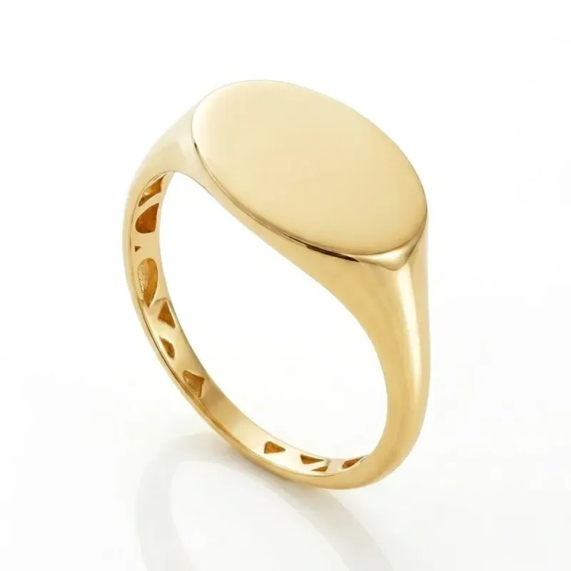 Anel De Ouro 18K Mindinho Oval 8MM