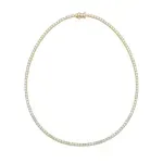 Colar Riviera De Ouro 18K Em Moissanites