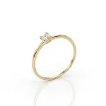 Anel Solitário De Ouro 18K Moissanite 2,8mm
