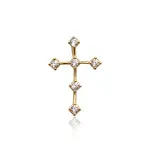 Pingente-De-Ouro-18K-Cruz-Fina-com-Zirconias-14mm