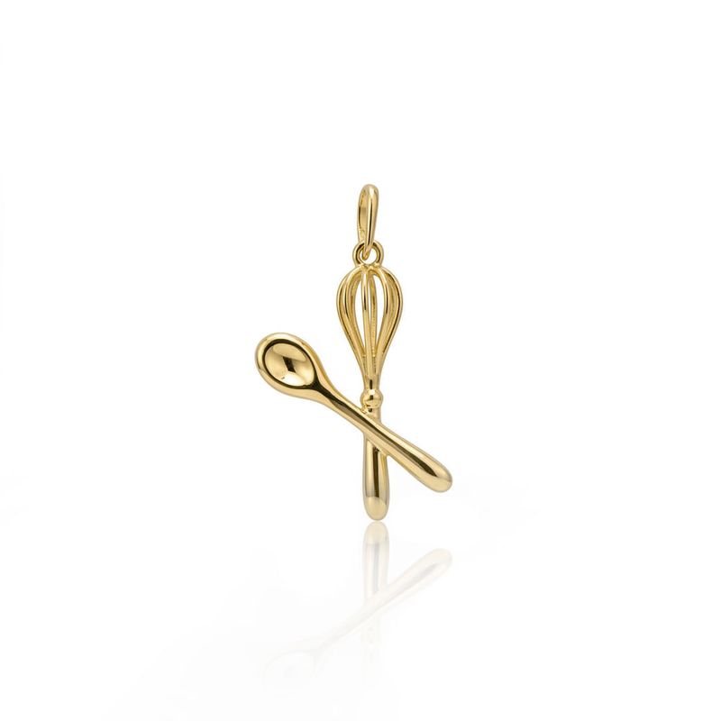 Pingente-De-Ouro-18K-Fouet-E-Colher