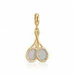 Pingente-De-Ouro-18k-par-de-Raquete-de-Tennis