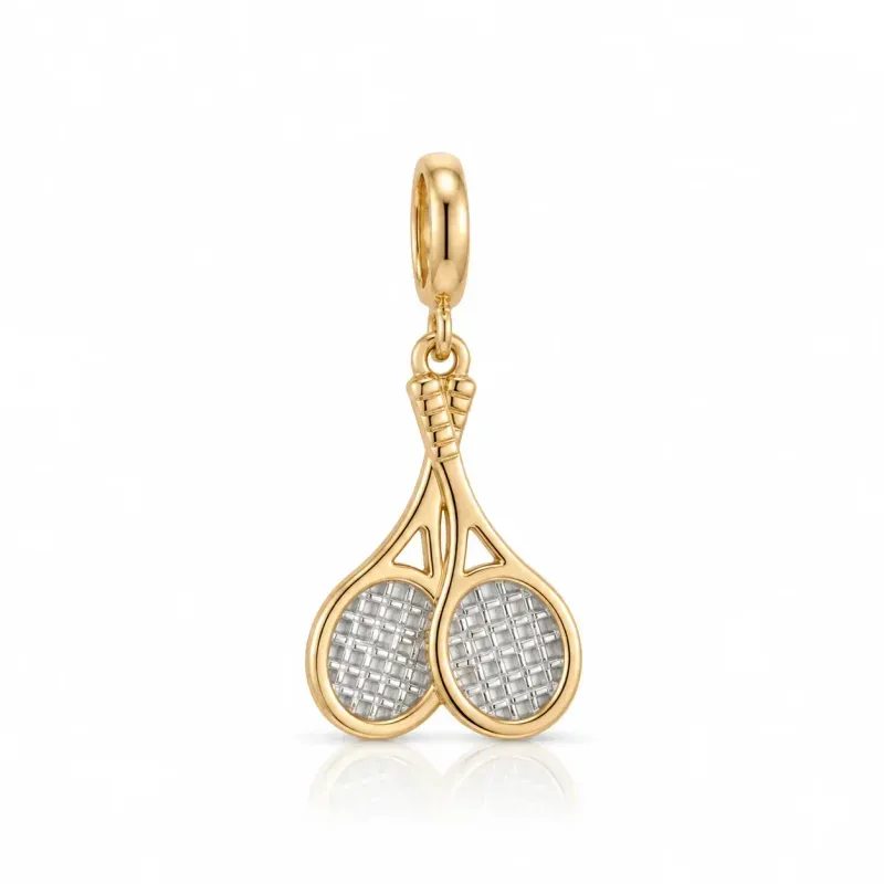 Pingente-De-Ouro-18k-par-de-Raquete-de-Tennis