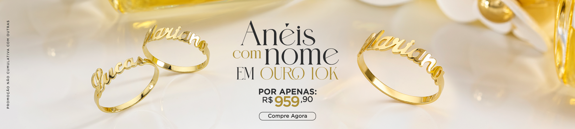 Anel em ouro 10k